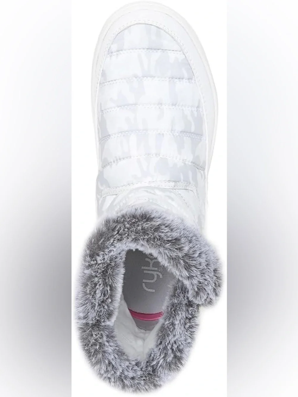 Ryka Suzy Camo Quilted Faux-Fur Winter Snow Boot- Size 8W New